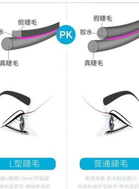 MD狐系嫁接睫毛L型广角狐系睫毛