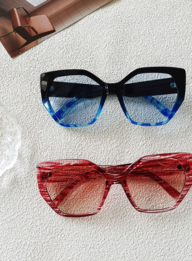 男女个性透明水斑纹眼镜新款墨镜