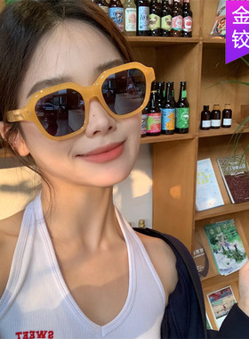 不规则方形太阳镜米钉2025新款女