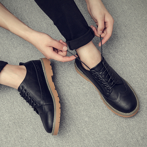 男士透气百搭英伦皮鞋