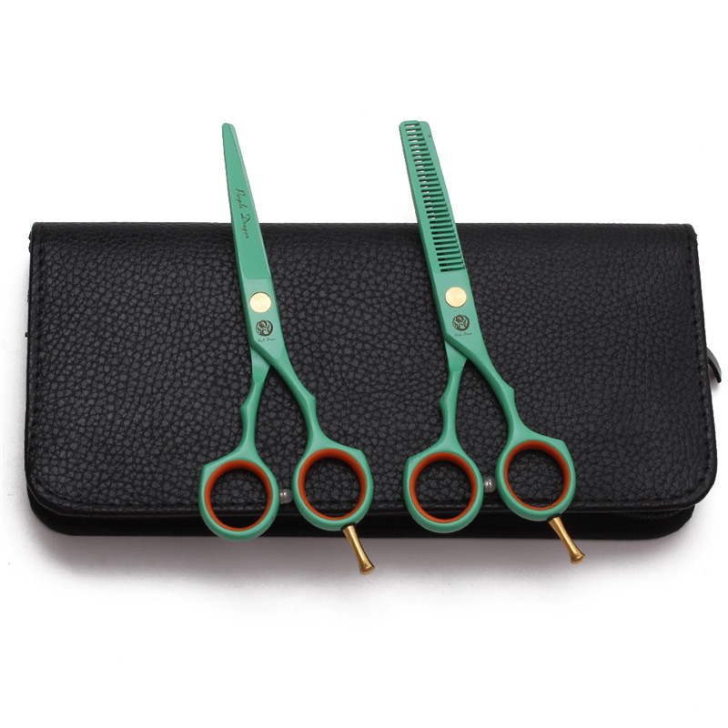 5.5寸紫龙绿色专业理发剪刀美发工具平剪牙剪刘海打薄碎发修发剪,淘宝优惠券,粉丝福利购,淘宝优惠卷