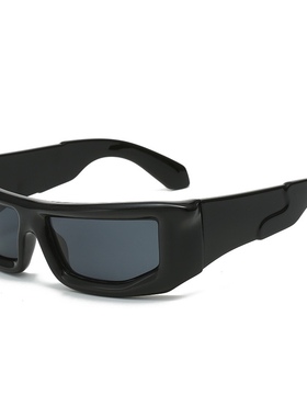 完了好帅未来科技风时尚方形宽边墨镜高级感防紫外线男女太阳眼镜