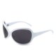 Exaggerated alien white frame black face-covering future technology style sunglasses to wear niche Y2K trendy sunglasses for men