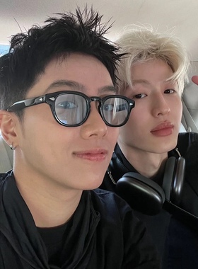 早秋男士暖色小脸黄蓝片太阳镜旅行户外拍照出片墨镜防紫外线潮搭