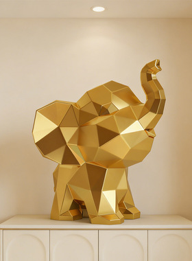 2026新款切割风格大象存钱罐大容量储钱罐女孩男孩款家居客厅摆件