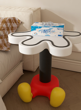 米奇客厅沙发边几角几可移动电视柜旁边落地床头柜米老鼠装饰摆件