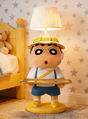 蜡笔小新卡通大型落地台灯摆件