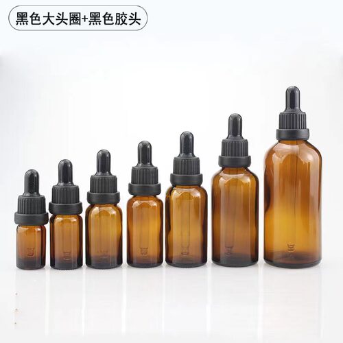 精油调配瓶 茶色玻璃滴管分装瓶 - 图0