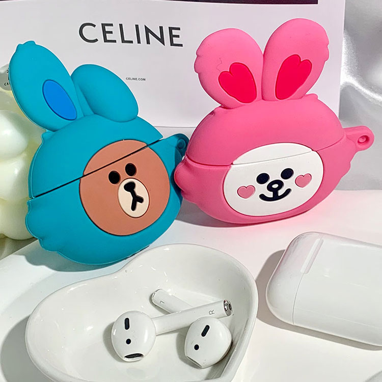 LINE FRIENDS布朗熊AirPods Pro硅胶保护套Pro2代卡通防摔适用于苹果无线蓝牙耳机保护壳1/2/3代可爱