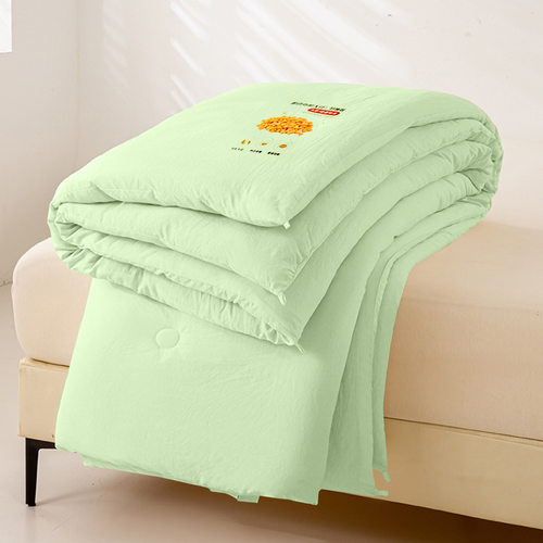 跨境水洗原棉大豆被春秋纤维被子冬季加厚保暖被芯单双人宿舍热销 - 图1