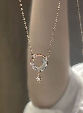 繁星月亮项链女ins小众设