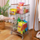 Snack storage rack multi-layer movable trolley