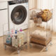Removable laundry basket trolley storage rack