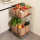 Kitchen vegetable storage rack multifunctional mobile trolley