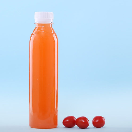 Disposable colorless transparent takeaway plastic bottle with lid