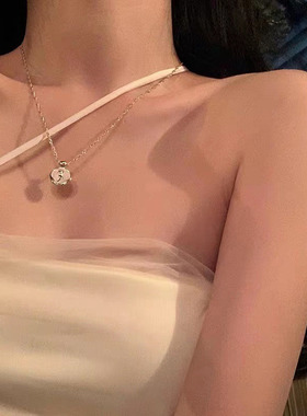 法式浪漫少女高级感贝母项链
