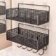 Hole-free bathroom wall-mounted moisture-proof storage rack