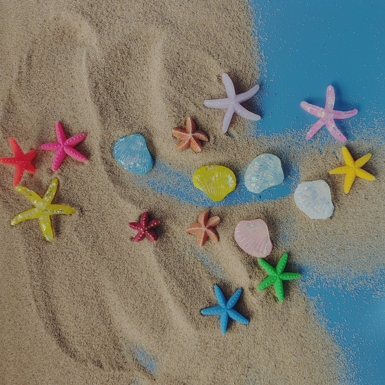 心理沙具模型沙盘游戏玩具鱼缸摆件珍珠贝壳海星珊瑚水草微景观 - 图1