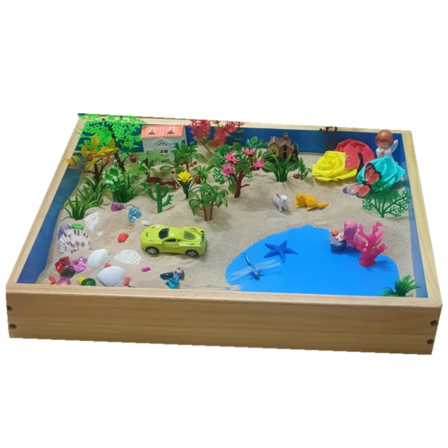 心理小沙盘单层便携抽屉双层幼儿童玩具摆件家庭亲子游戏沙具套装,淘宝优惠券,粉丝福利购,淘宝优惠卷