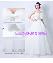 2017 new meritocratic Eugen yarn butterfly knot smear wedding dress cover butterfly knot front butterfly knot meritocratic and generous