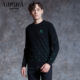Ancient shark black and green gradient cashmere sweater