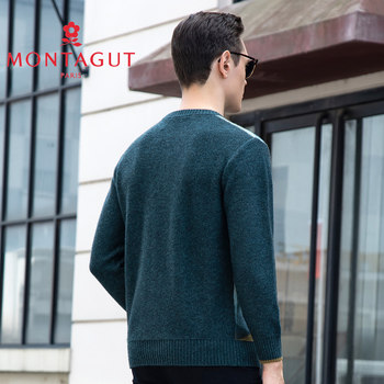 Counter ຮູບແບບດຽວກັນ Montagut ຄໍຮອບໃຫມ່ 100% cashmere fashionable thickened casual sweater cashmere RMC215220