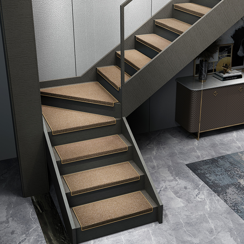 实木楼梯踏步垫自粘保护家用台阶防滑地垫专用地毯阶梯式楼梯垫子 - 图1