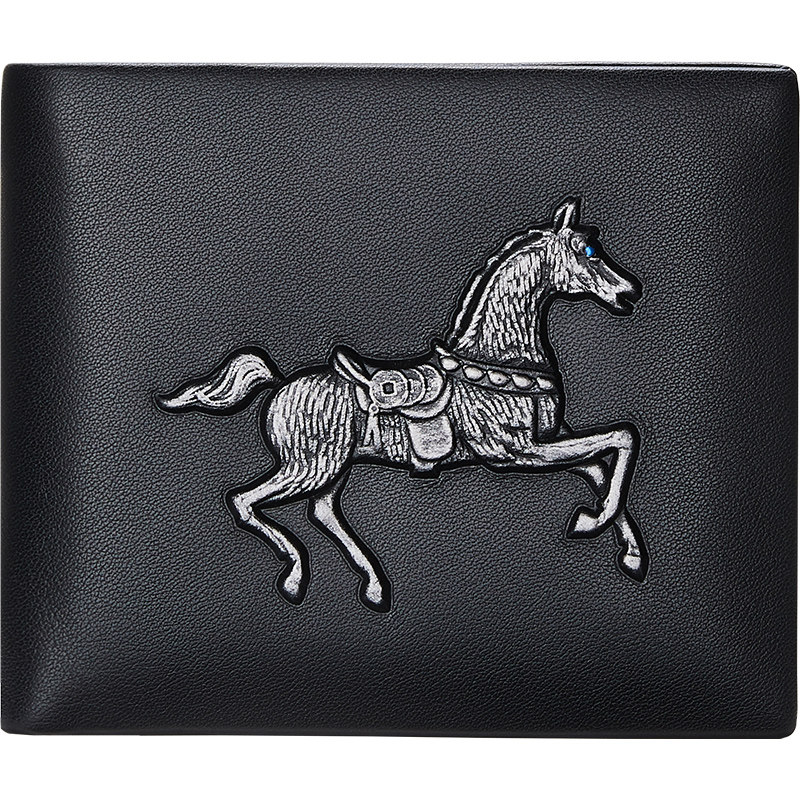 卓梵阿玛尼真皮短款潮牌男士潮钱包 向上品箱包钱包