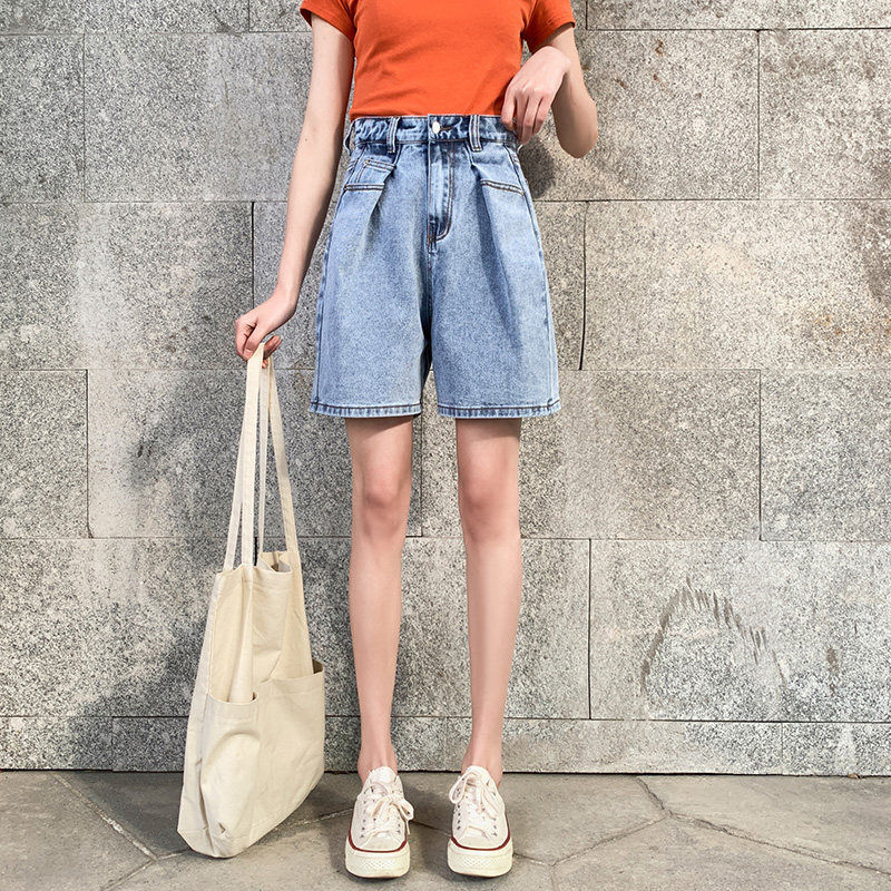 2020年夏季新款5分高腰 prepfix牛仔裤