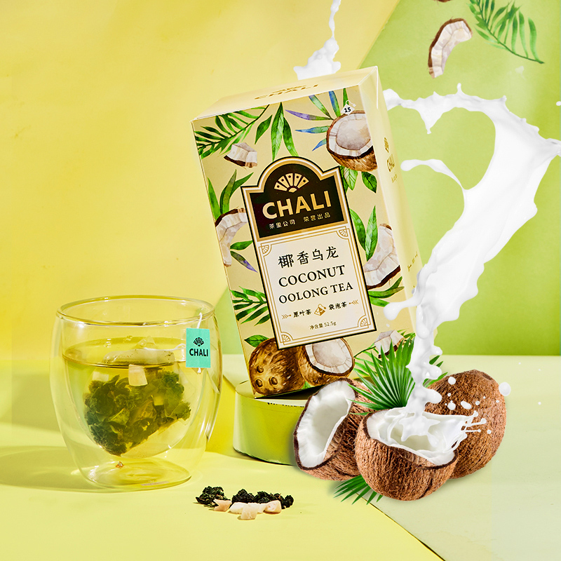 【肖战推荐】CHALI 奶香椰子乌龙茶椰果干果粒茶水果花茶茶里公司 - 图1