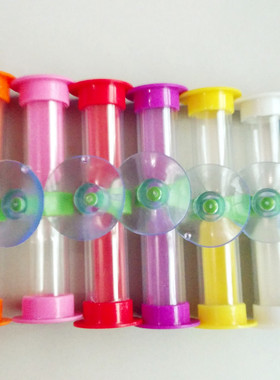 小孩不易碎塑料沙漏 耐摔1/2/3/5/10分钟吸盘沙漏计时器 礼品包邮