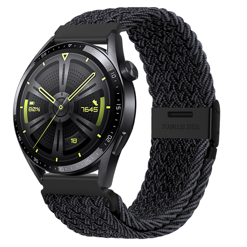 适用华为gt4表带fit3编织gt5尼龙gt2表带gt3pro新款watch3磁吸gs3i荣耀e手表magic智能s2小米s1运动男女22mm