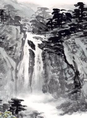 万里江山风水招财聚宝盆高清国画