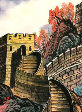 玄关山水画大气中堂画国画水墨画
