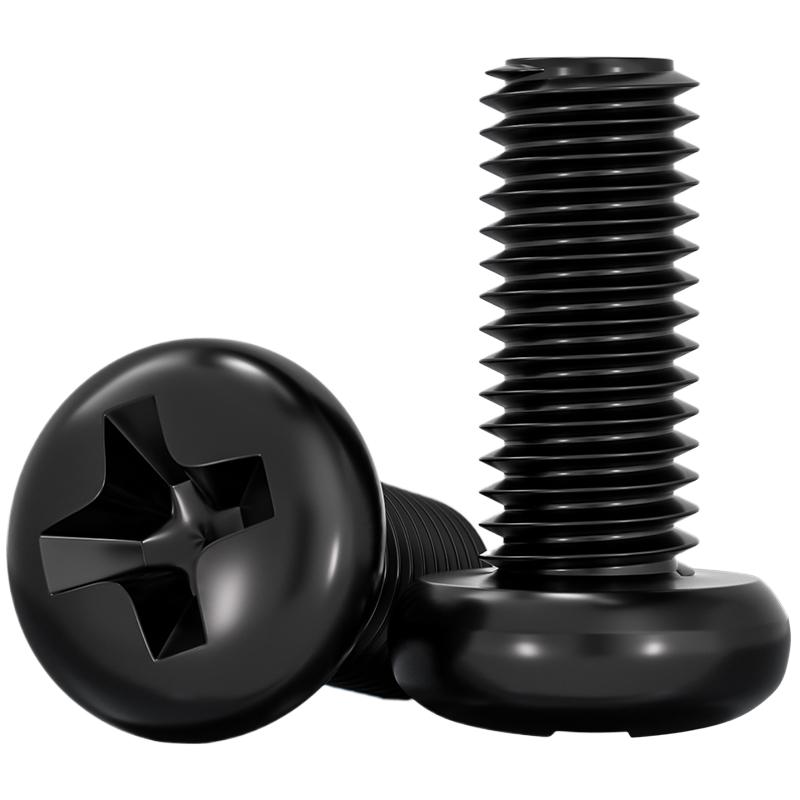 PM铁黑锌加硬十字圆头小螺丝盘头机螺钉M1M1.2M1.4M2M2.5M3M4mm - 图3