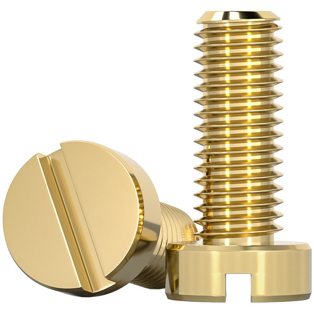 National standard pure brass one-line cylindrical head screw GB65
