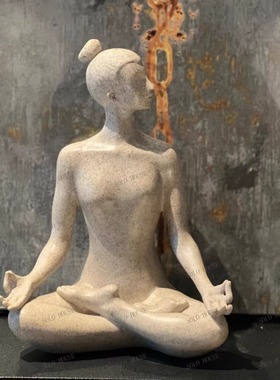 艺术人像瑜伽女士会所样板房摆件