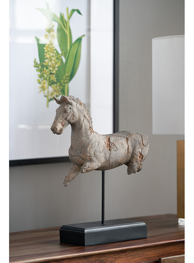 出口美国样板房玄关马头家居装饰