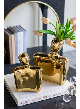 白色雕塑人像艺术品摆件客厅桌面