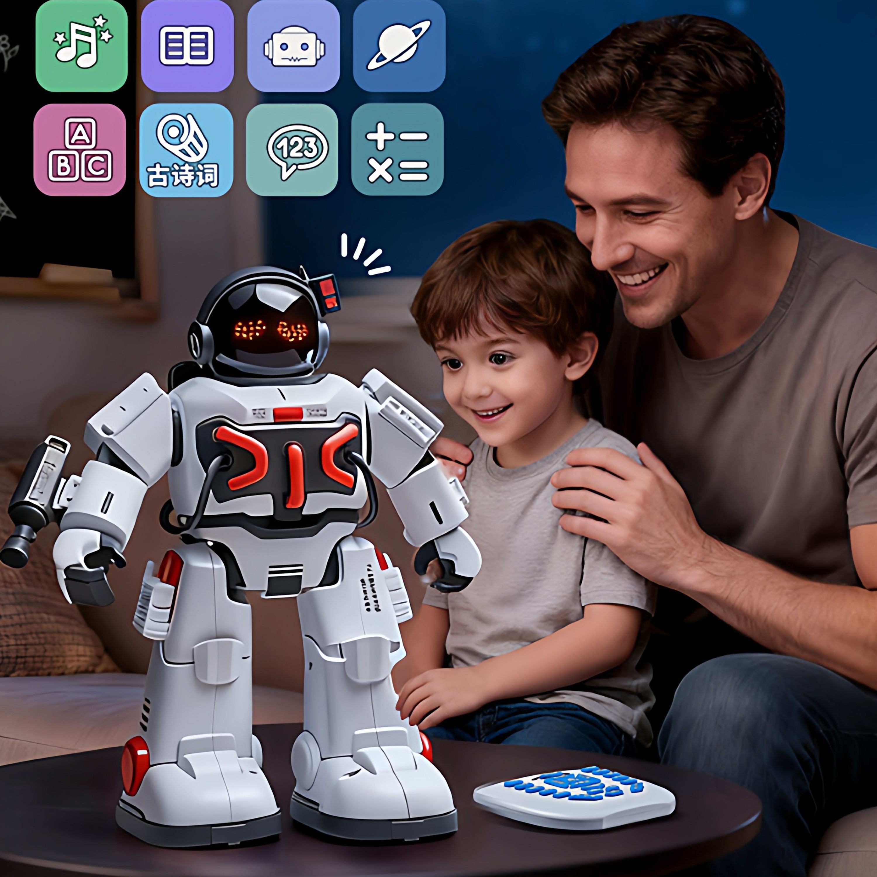 2026新款智能遥控机器人儿童电动早教玩具可编程男孩2岁8生日礼物,淘宝优惠券,粉丝福利购,淘宝优惠卷
