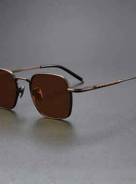 增同永款2025金茶色太阳镜CAPEUA多边形遮阳偏光超轻纯钛男女墨镜