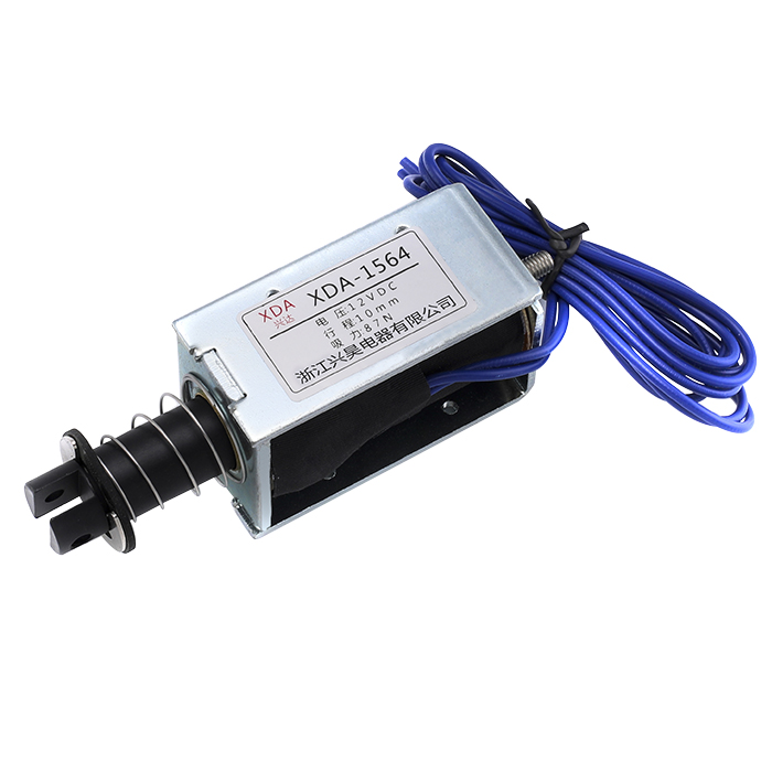 正品吸入式推拉式电磁铁-1564直流12V24V220V长行程20mm吸力5公斤 - 图2