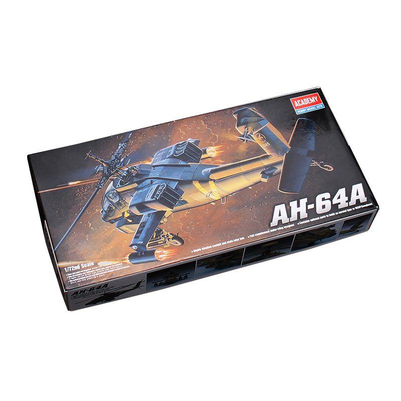 3G模型 爱德美拼装飞机 12488 AH-64阿帕奇武装直升机 1/72