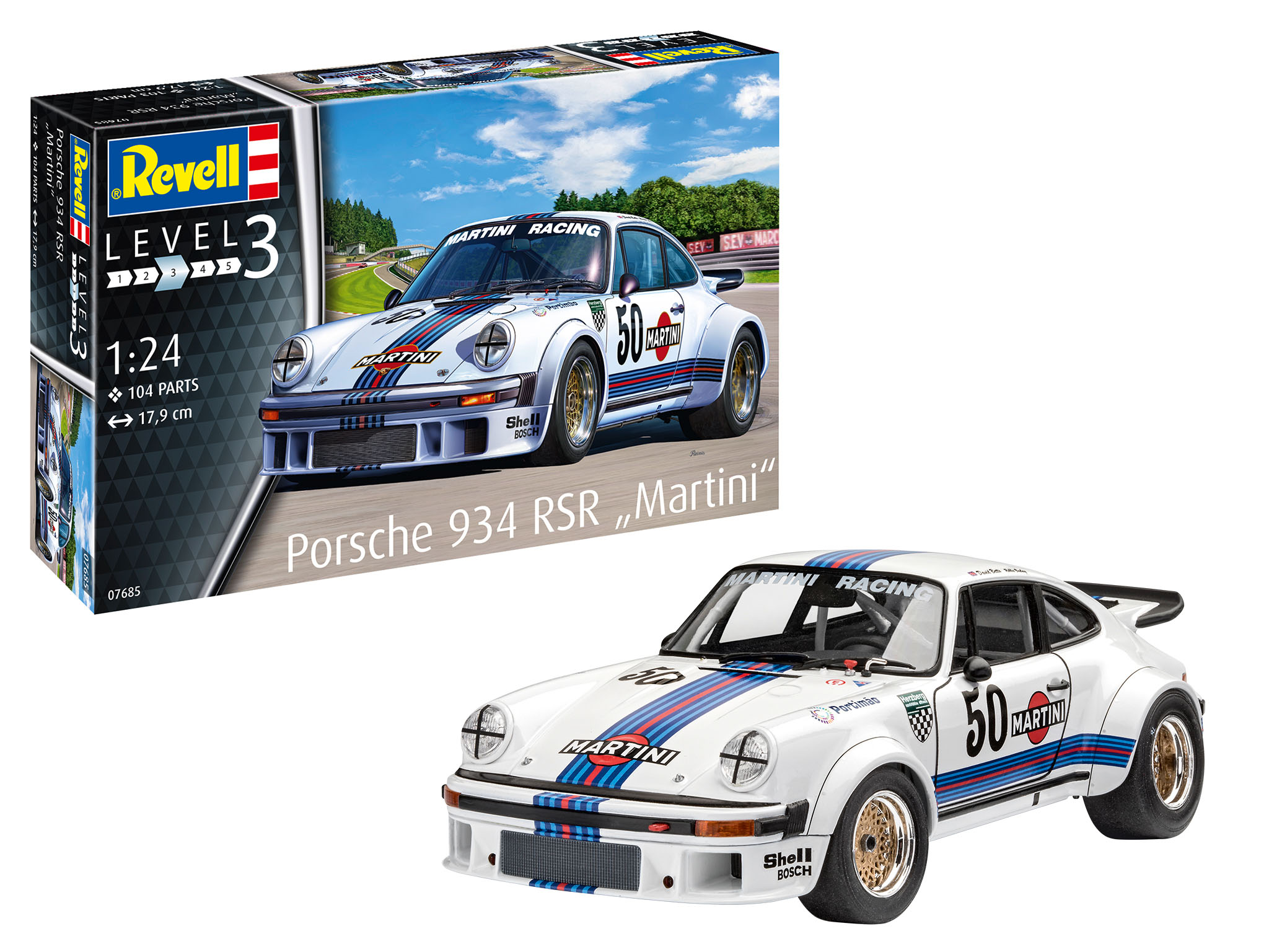 3G模型 Revell/利华 07685 Porsche 934 RSR Martini Racing 1/24-图3