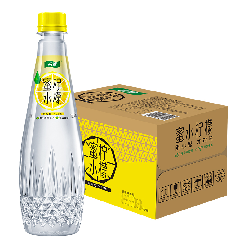 YQ 3月新货 怡宝蜜水柠檬饮料480ml*15瓶整箱果汁饮品批 发 - 图0