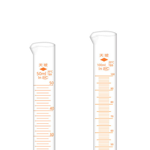 天玻玻璃量筒25ml50ml100ml250ml500ml1000mlA级过检玻璃材质包邮