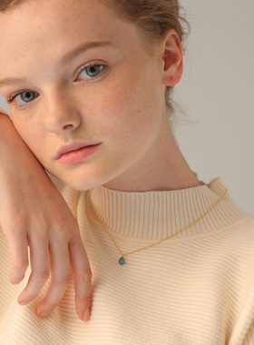 【伦敦蓝 terra】托帕石水滴森系项链轻奢生日表白情人节圣诞礼物