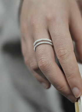 非遗戒指初晴一寸十里纯银高级感