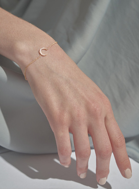 terra月牙镶钻手链ins圣诞节礼物