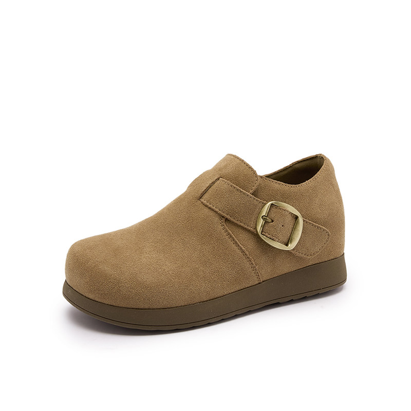 2026春季复古小个子内增高勃肯鞋真皮厚底6厘米乐福鞋女小码3233,淘宝优惠券,粉丝福利购,淘宝优惠卷